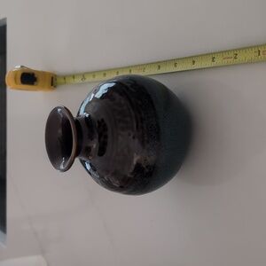 Elegant Black Turqouise Vase with Dried Flowers